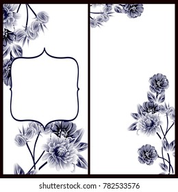 Invitation with floral background