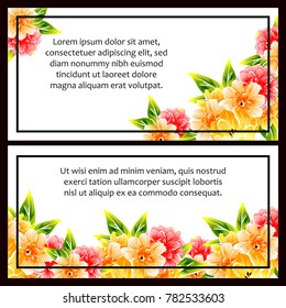 Invitation with floral background