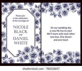 Invitation with floral background