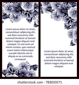 Invitation with floral background