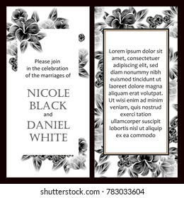 Invitation with floral background