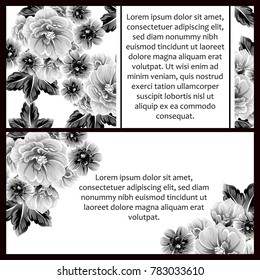 Invitation with floral background