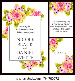 Invitation with floral background