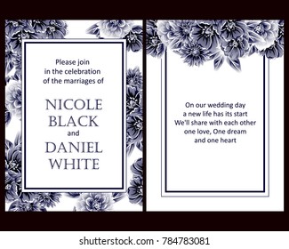 Invitation with floral background