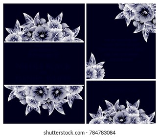Invitation with floral background