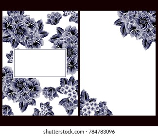 Invitation with floral background
