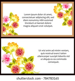 Invitation with floral background