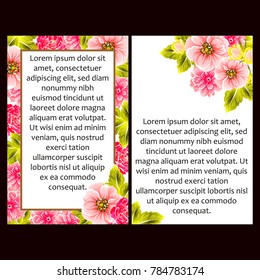 Invitation with floral background