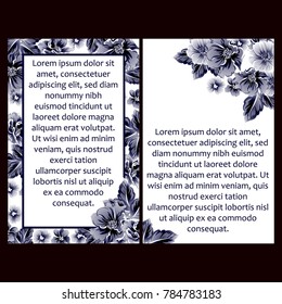 Invitation with floral background