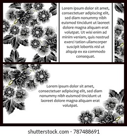 Invitation with floral background