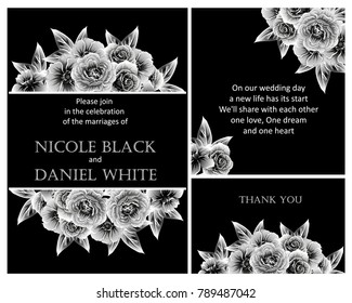 Invitation with floral background