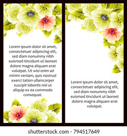 Invitation with floral background