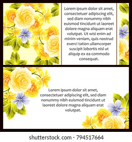 Invitation with floral background