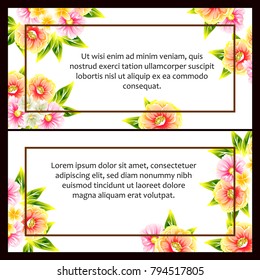 Invitation with floral background