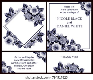 Invitation with floral background
