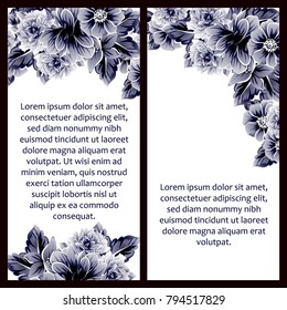 Invitation with floral background