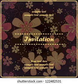 Invitation floral card