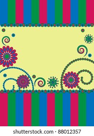 Invitation floral card