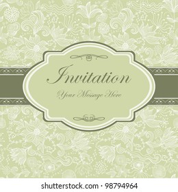 invitation floral card