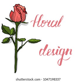 
Invitation floral card with floral design elements 

