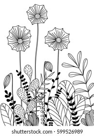 Invitation with flowers