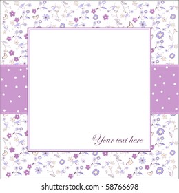 invitation with flowers and white background