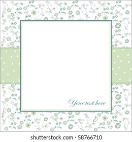 invitation with flowers and white background