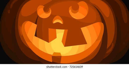 Invitation flyer for a Halloween. Halloween Pumpkin. 