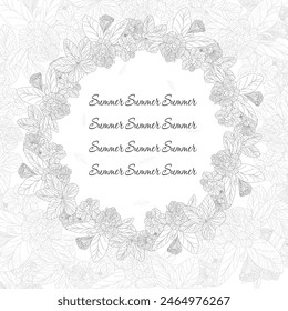 invitation frame on white background
