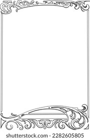 vector de marco de invitación con decoraciones de plantas