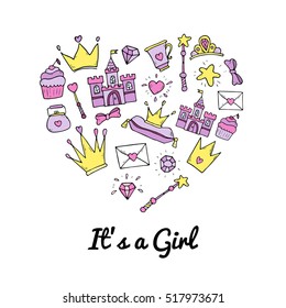 Invitation for girl baby shower.