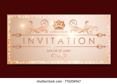 Invitation gold card