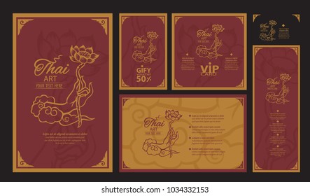 Invitation graphic Lotus hand mandala. Branding. Business card, flyer, vip card and gift voucher. Vector design