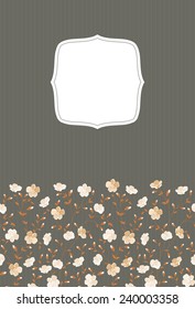 Invitation gray background template for your design. Vector illustration.