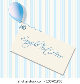 Invitation and greeting card with balloon