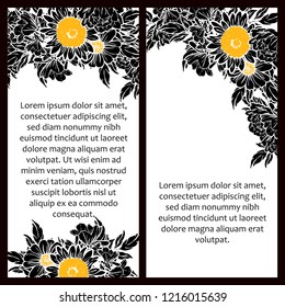 Invitation greeting card with floral background. Wedding invitation, thank you card, save the date cards.
