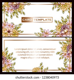 Invitation greeting card with floral background. Wedding invitation, thank you card, save the date cards.