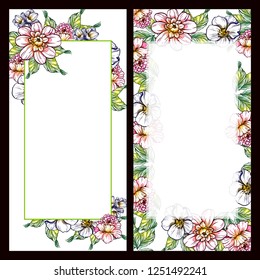 Invitation greeting card with floral background. Wedding invitation, thank you card, save the date cards.
