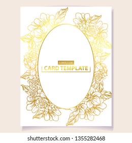 Invitation greeting card with floral background. Wedding invitation, thank you card, save the date cards.