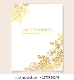 Invitation greeting card with floral background. Wedding invitation, thank you card, save the date cards.