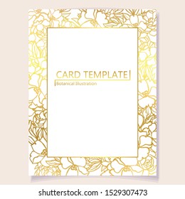 Invitation greeting card with floral background. Wedding invitation, thank you card, save the date cards.