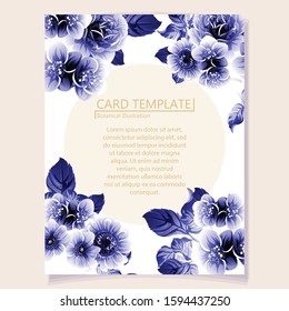 Invitation greeting card with floral background. Wedding invitation, thank you card, save the date cards.