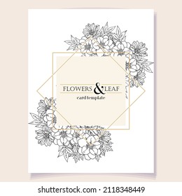 Tarjeta de felicitación con fondo floral. Invitación a la boda, tarjeta de agradecimiento, guardar las tarjetas de fecha.
