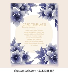 Invitation greeting card with floral background. Wedding invitation, thank you card, save the date cards.