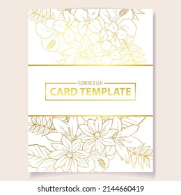 Invitation greeting card with floral background. Wedding invitation, thank you card, save the date cards.