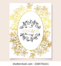 Invitation greeting card with floral background. Wedding invitation, thank you card, save the date cards.