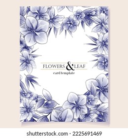 Invitation greeting card with floral background. Wedding invitation, thank you card, save the date cards.
