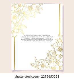 Invitation greeting card with floral background. Wedding invitation, thank you card, save the date cards.