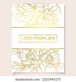 Invitation greeting card with floral background. Wedding invitation, thank you card, save the date cards.