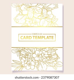 Invitation greeting card with floral background. Wedding invitation, thank you card, save the date cards.